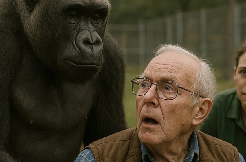 Bir goril tekerlekli sandalyedeki bir adama doğru hamle yaptı… ama sonrasında yaptığı hareket herkesi hayrete düşürdü